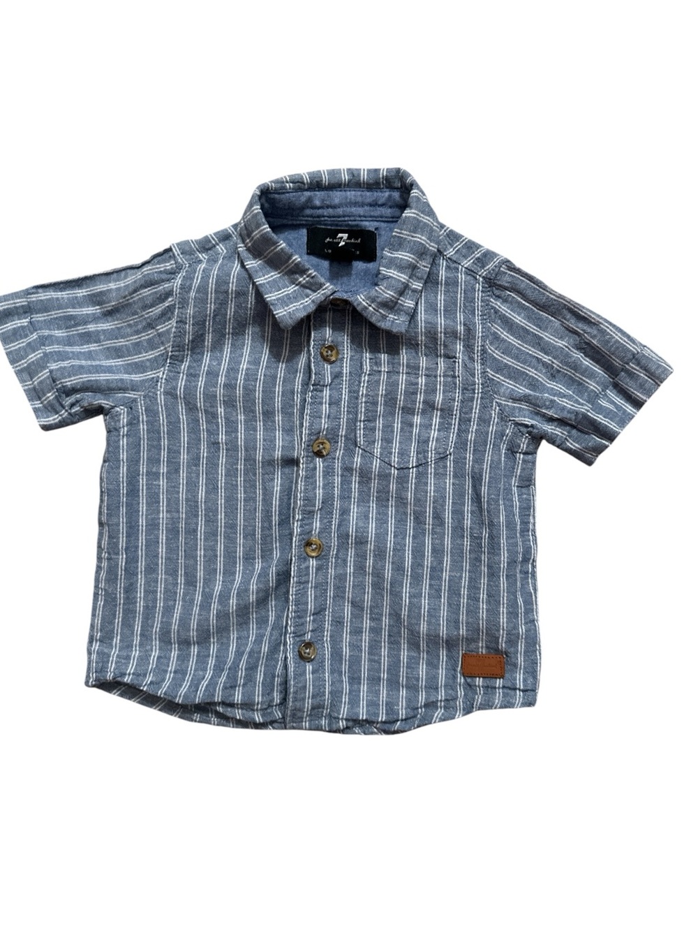 7 Jeans, 18months, linen/cotton blend button down shirt